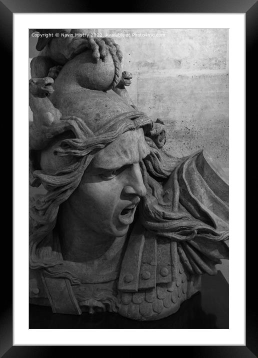 The Marseillaise, on display in the Arch de Triomphe Framed Mounted Print by Navin Mistry