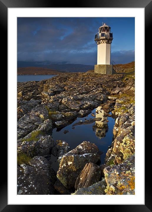 Rhue Lighthouse, Rhue, Rosshire Framed Mounted Print by Richard Nicholls