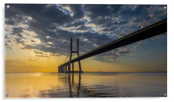 Vasco Da Gama Bridge Acrylic by Phil Durkin DPAGB BPE4