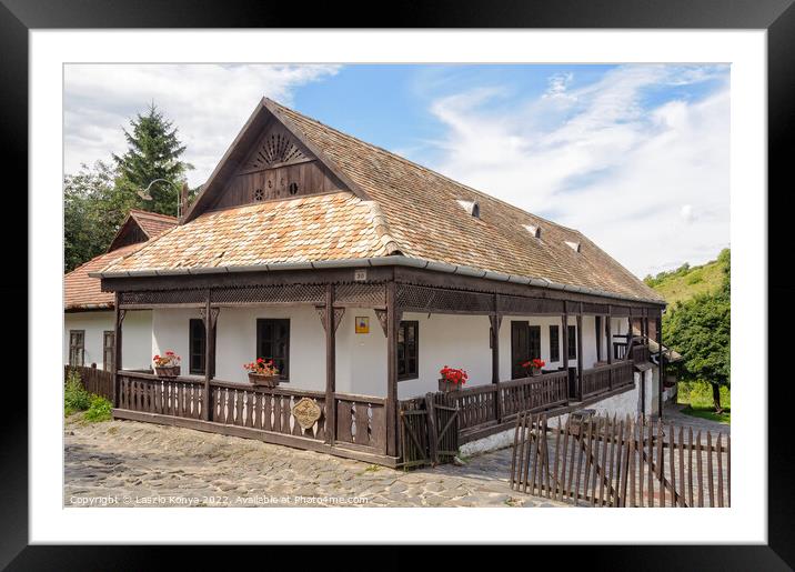 Paloc farmhouse - Holloko Framed Mounted Print by Laszlo Konya