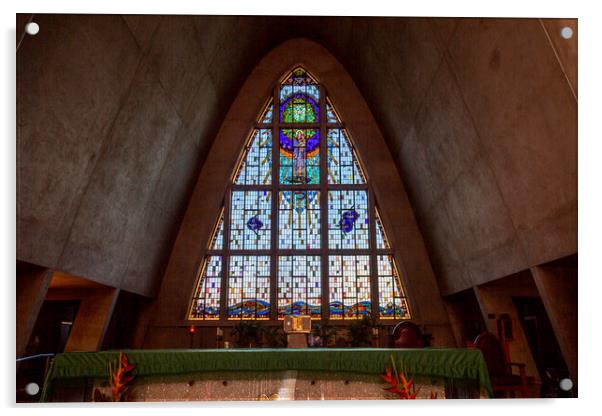 Darwin Catholic Cathedral Acrylic by Antonio Ribeiro