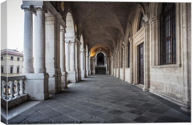 Basilica Palladiana First Floor Arcade in Vicenza Canvas Print by Dietmar Rauscher