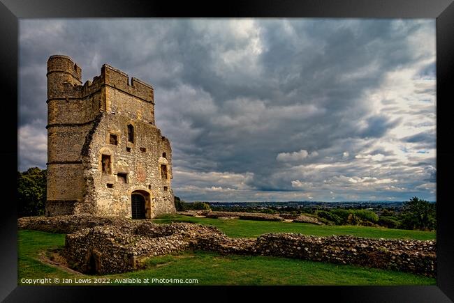 The Majestic Gatehouse of Donnington Castle Framed Print by Ian Lewis