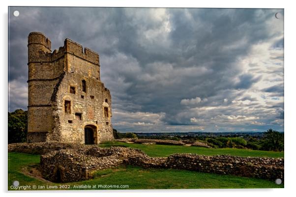 The Majestic Gatehouse of Donnington Castle Acrylic by Ian Lewis