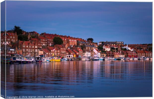 River Esk Whitby North Yorkshire evening light  Canvas Print by Chris Warren
