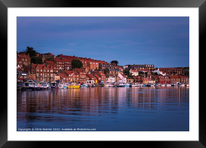River Esk Whitby North Yorkshire evening light  Framed Mounted Print by Chris Warren