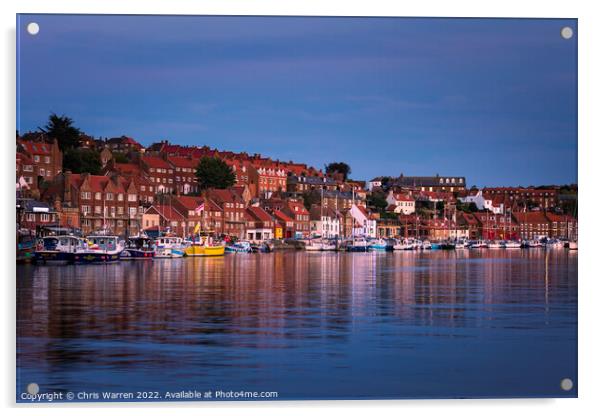River Esk Whitby North Yorkshire evening light  Acrylic by Chris Warren