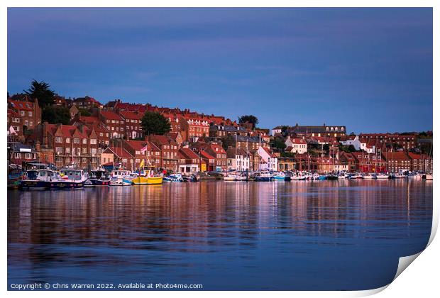 River Esk Whitby North Yorkshire evening light  Print by Chris Warren