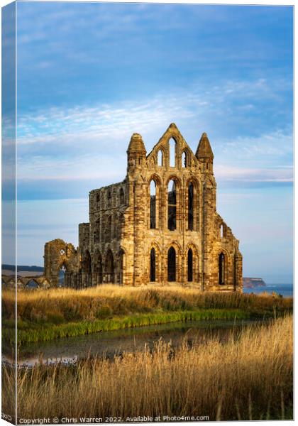 Whitby Abbey North Yorkshire early morning light Canvas Print by Chris Warren