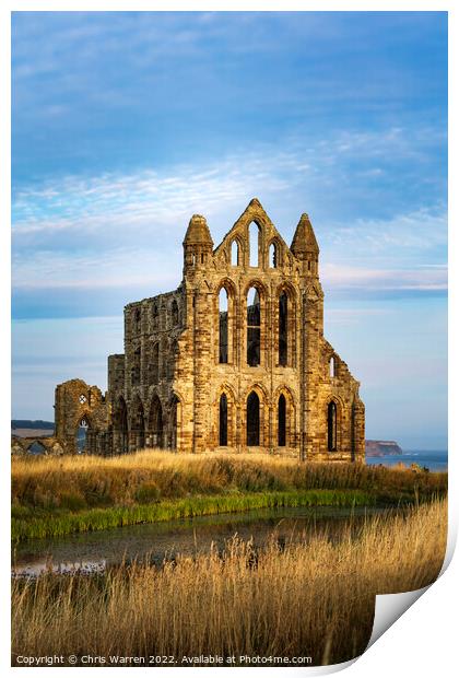 Whitby Abbey North Yorkshire early morning light Print by Chris Warren