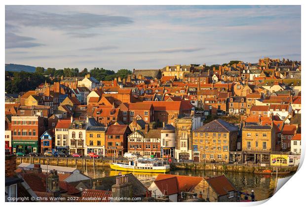 Boats moored on River Esk Whitby North Yorkshire E Print by Chris Warren