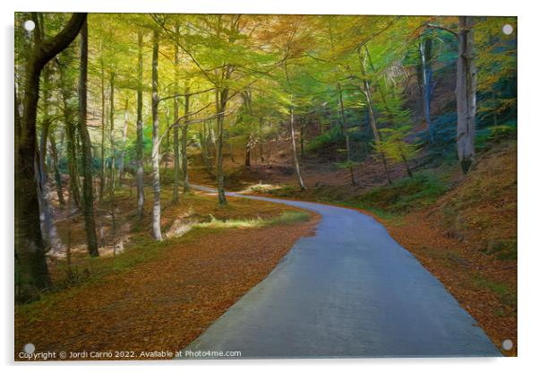 Collsacabra Forest Path - Picturesque Edition  Acrylic by Jordi Carrio