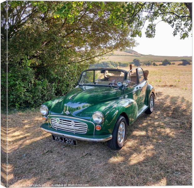 Vintage Morris Minor Convertible Canvas Print by Cliff Kinch