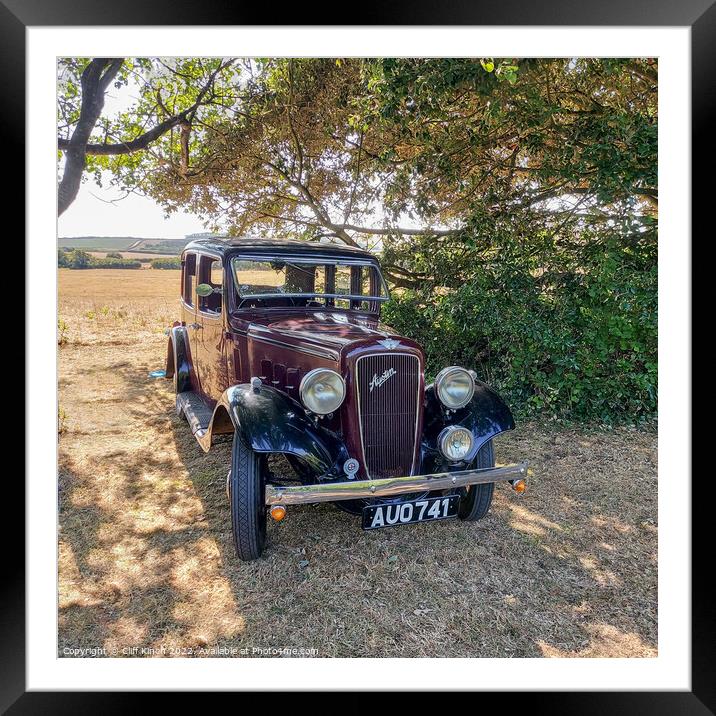 1935 Austin Ascot Light 12/4 Saloon Framed Mounted Print by Cliff Kinch