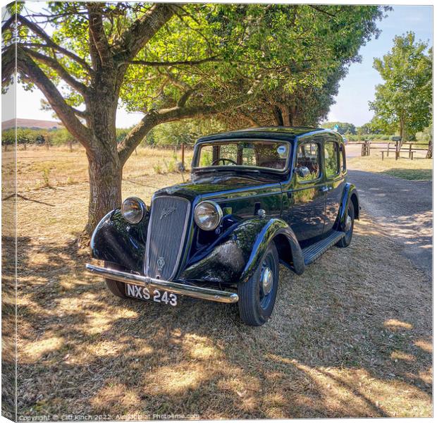 1937 Austin 12 Canvas Print by Cliff Kinch