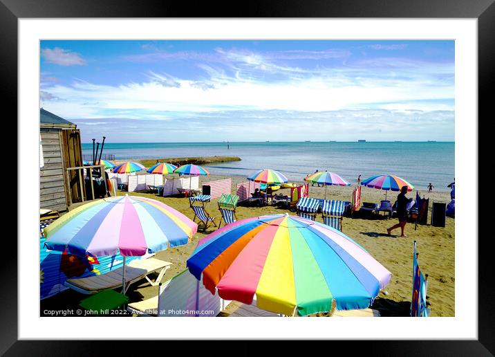 Shanklin beach on the Isle of Wight Framed Mounted Print by john hill