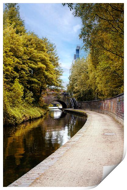 Birmingham city centre, canal Print by kathy white