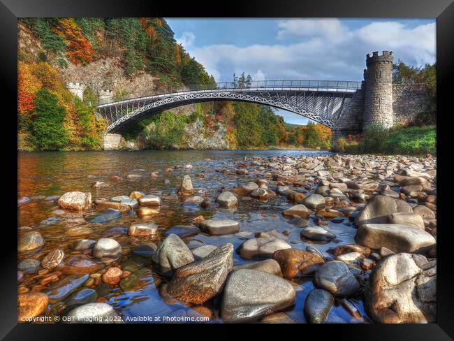 1812 Thomas Telford Craigellachie Bridge Speyside Highland Scotland  Framed Print by OBT imaging