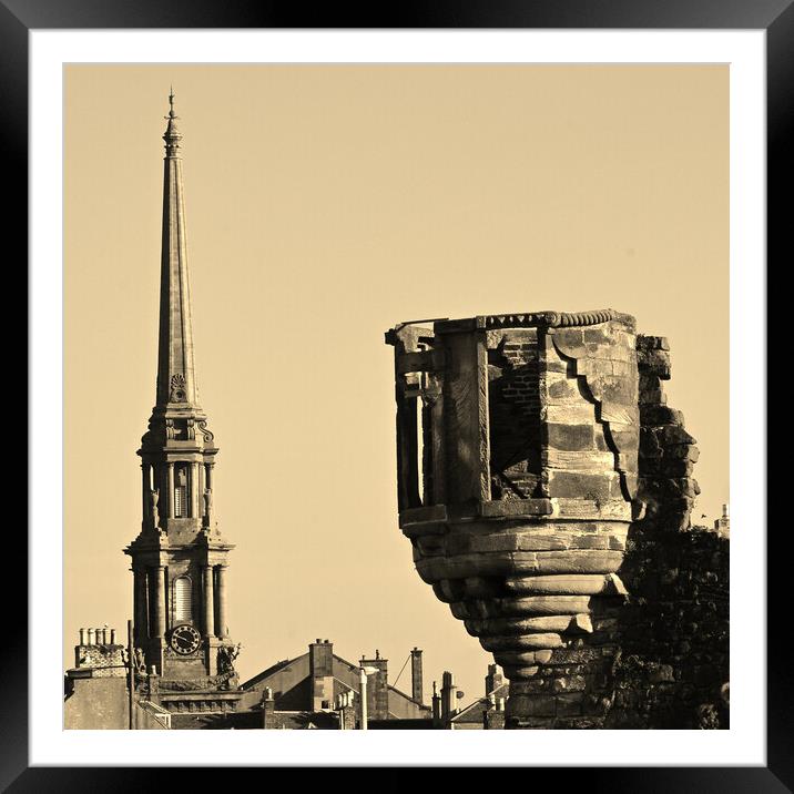 Ayr town hall and Miller`s Folly Framed Mounted Print by Allan Durward Photography