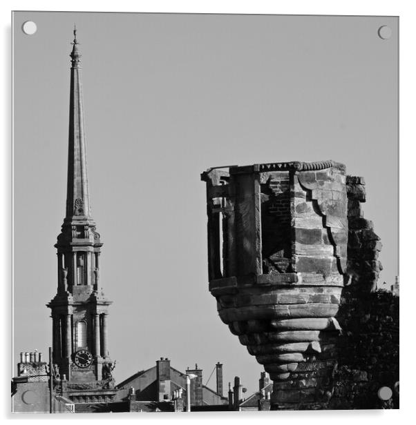 Auld Ayr, Ayr town hall and Miller`s Folly Acrylic by Allan Durward Photography