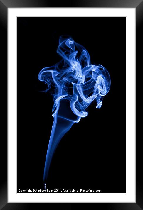 Rising Swirling Smoke Framed Mounted Print by Andrew Berry