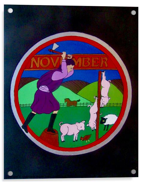 Medieval November Acrylic by Stephanie Moore