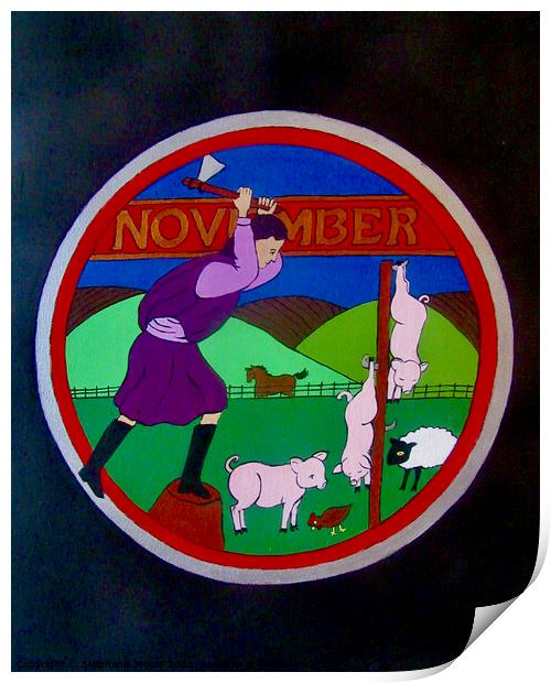 Medieval November Print by Stephanie Moore