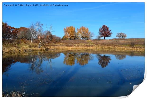 Fall Reflections 3 Print by Philip Lehman