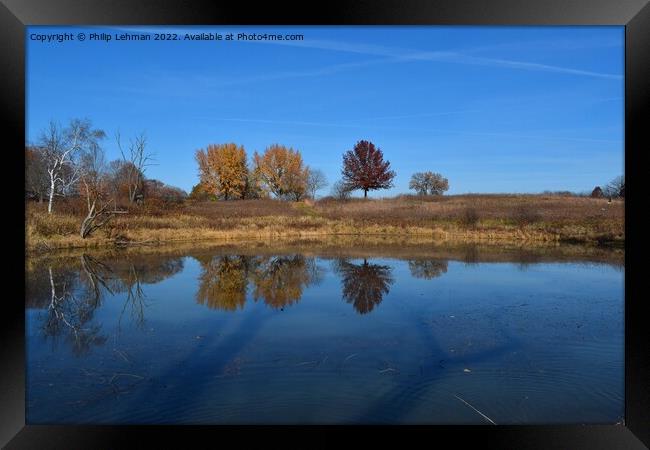 Fall Reflections 2 Framed Print by Philip Lehman