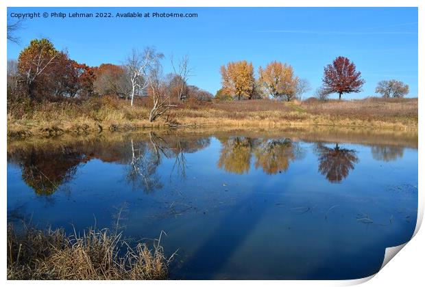 Fall Reflections 4 Print by Philip Lehman
