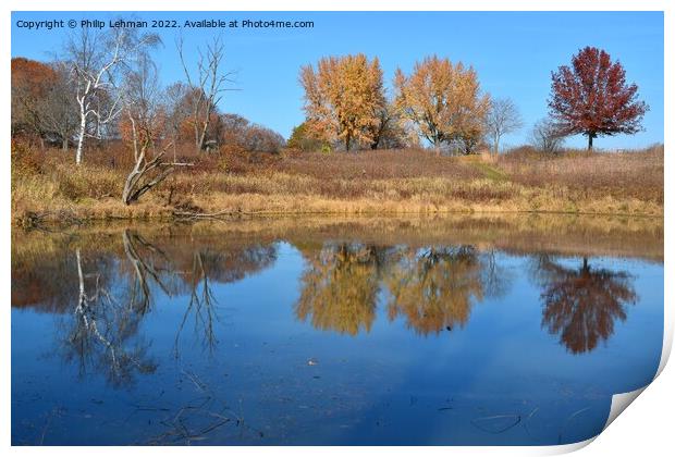 Fall Reflections 5 Print by Philip Lehman