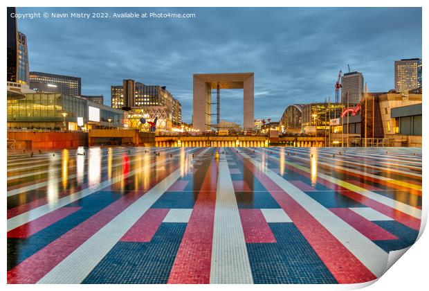 La Grande Arche de la Défense Paris Print by Navin Mistry