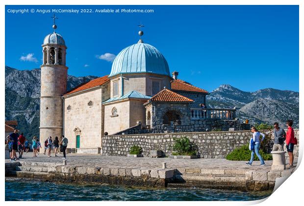 Arriving at Our Lady of the Rocks in Montenegro Print by Angus McComiskey
