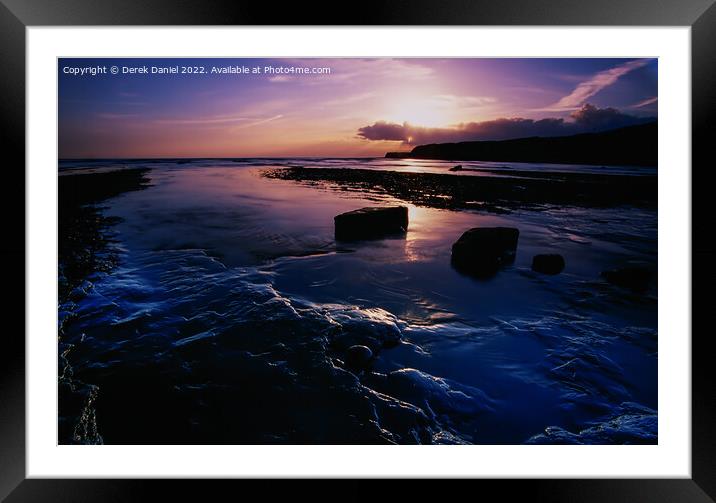 Kimmeridge Bay, Sunset, Dorset Framed Mounted Print by Derek Daniel