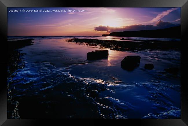 Kimmeridge Bay, Sunset, Dorset Framed Print by Derek Daniel