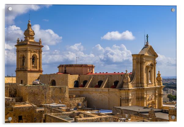 Cathedral of the Assumption in Gozo, Malta Acrylic by Artur Bogacki