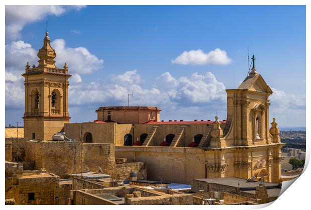 Cathedral of the Assumption in Gozo, Malta Print by Artur Bogacki