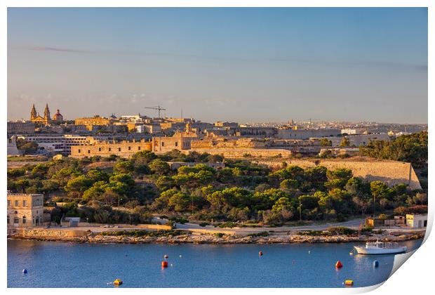 Manoel Island At Sunset In Malta Print by Artur Bogacki