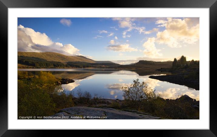 Loch Doon on an Autumn Afternoon Framed Mounted Print by Ann Biddlecombe