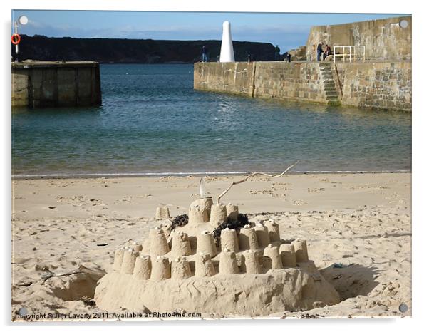 Sandcastle,Cullen Harbour  October 2011. Acrylic by Jim Laverty