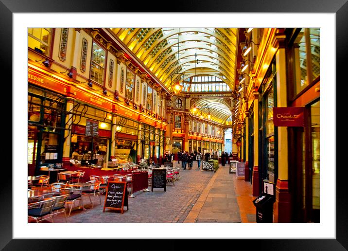 Leadenhall Market City of London England UK Framed Mounted Print by Andy Evans Photos
