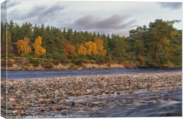 Autumn, River Dee Canvas Print by Mike Stephen