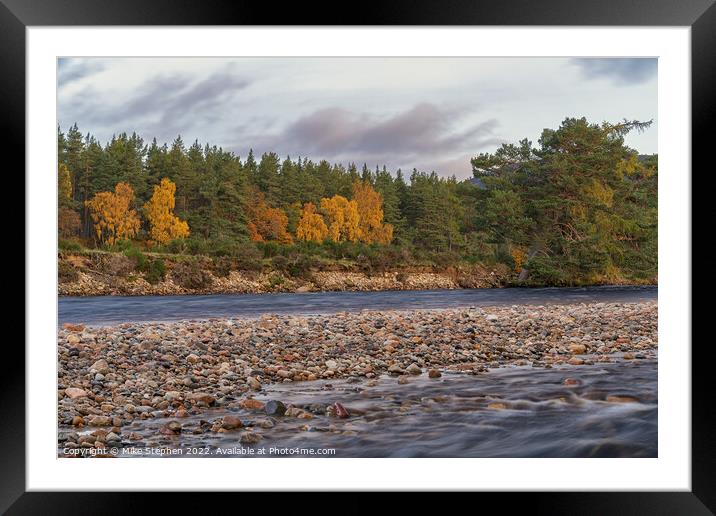 Autumn, River Dee Framed Mounted Print by Mike Stephen