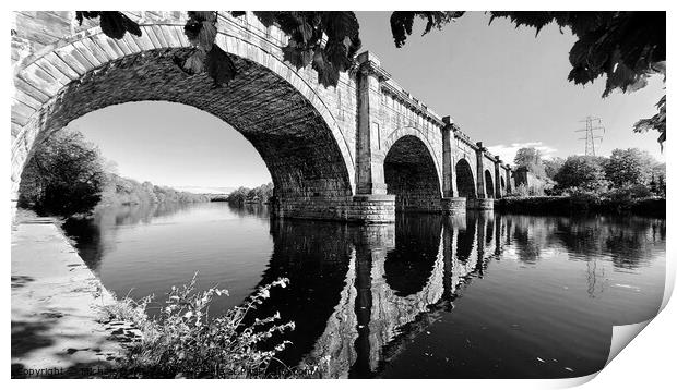 Lune Aqueduct Reflections Print by Michele Davis