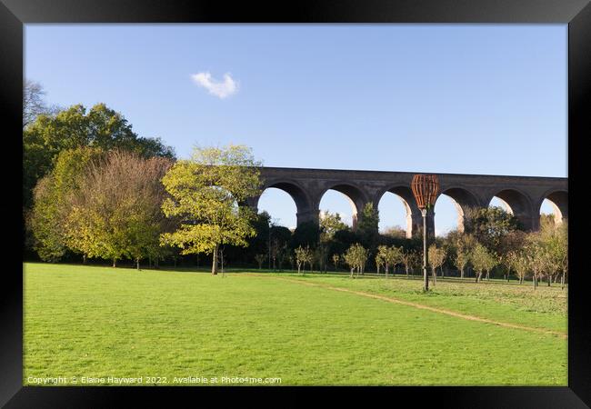 Chappel Viaduct in the Colne Valley, Essex Framed Print by Elaine Hayward