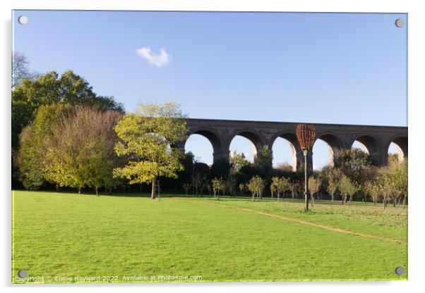 Chappel Viaduct in the Colne Valley, Essex Acrylic by Elaine Hayward