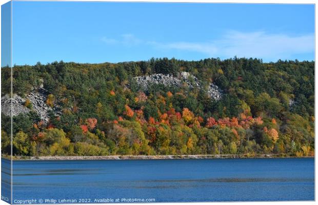 Devil's Lake October 18th (13A) Canvas Print by Philip Lehman