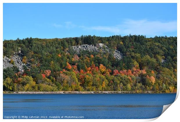 Devil's Lake October 18th (13A) Print by Philip Lehman
