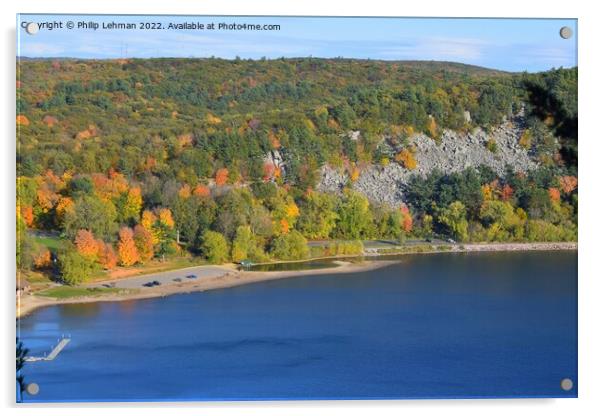 Devil's Lake October 18th (66A) Acrylic by Philip Lehman