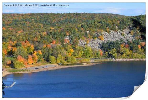 Devil's Lake October 18th (66A) Print by Philip Lehman